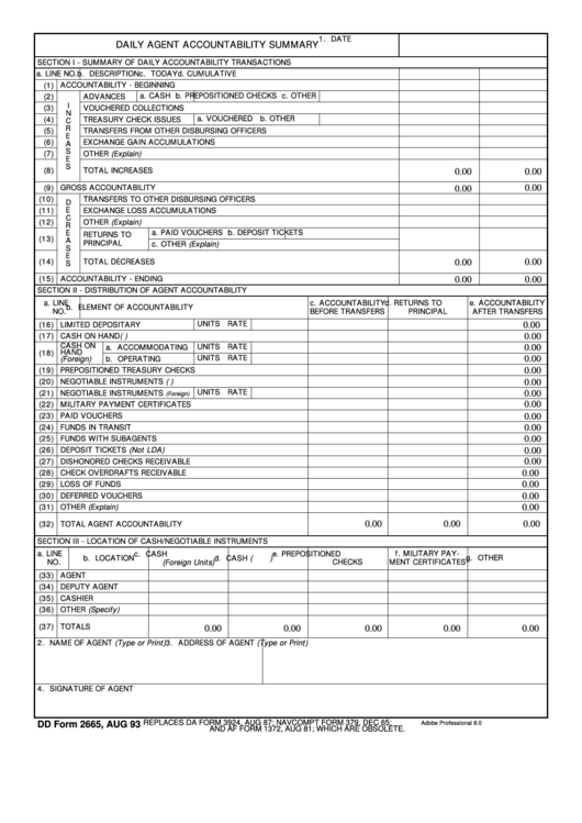Dd Form 2665 Worksheet Free Download Goodimg co