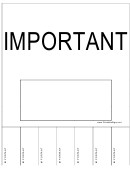 Important Tabs Sign Template