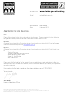 Application To Vote By Proxy Form - Tonbridge And Malling Borough Council Printable pdf