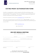 Voting Proxy Authorization Form