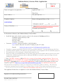 Indiana Rotary License Plate Application - Columbus Sunrise Rotary