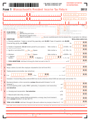Form 1 - Massachusetts Resident Income Tax Return - 2012 Printable pdf