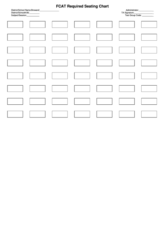 Fcat Seating Chart Printable pdf