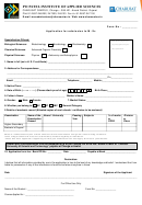 Application Form For Msc Programmes - Charusat