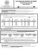 Form Rtc-60 - Renters' Tax Credit Application - 2015