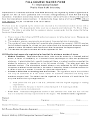 Full Course Waiver Form