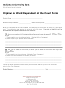 Orphan Or Ward Dependent Of The Court Form - Indiana University East