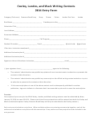 Writing Contest Entry Form 2014