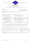 Application To Clerk For Entry Of Default - State Of Rhode Island And Providence Plantations District Court
