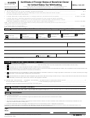 Form W-8ben - Certificate Of Foreign Status Of Beneficial Owner For United States Tax Withholding - 2000