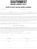 Waiver Of Liability And Hold Harmless Agreement