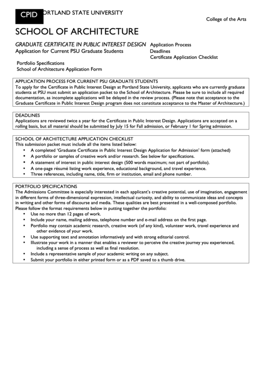 Application For Current Psu Graduate Students Printable pdf