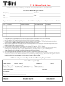 Customer Rma Request Form