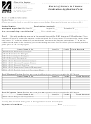 Master Of Science In Finance Graduation Application Form