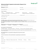 Behavioral Health Outpatient Authorization Request Form