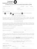 Veteran And Active Duty Tuition Adjustment Form