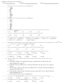 Chemistry Homework Sheet