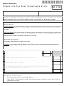 Fillable Form 511tx - Credit For Tax Paid To Another State - 2012 Printable pdf