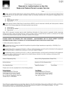 Cs-ap80 - Child Support Enforcement - Request For Authorization To Use The State And Federal Parent Locator Service