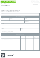 Claim Form - Cancellation, Curtailment Or Rearrangement