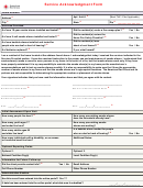 Service Acknowledgment Form - American Red Cross