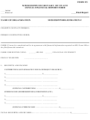 Form Fs - Mississippi Secretary Of State Annual Financial Report Form