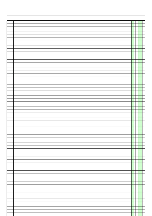 Blank Data Table Template 1 Columns Printable pdf