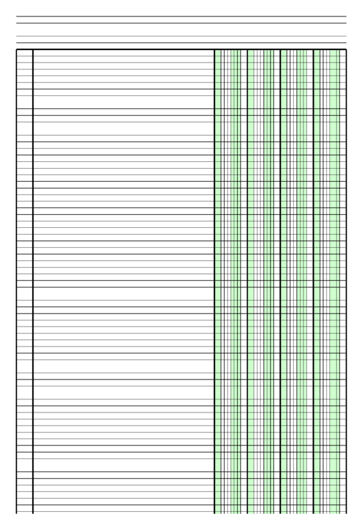 Blank Data Table Template 4 Columns Printable pdf