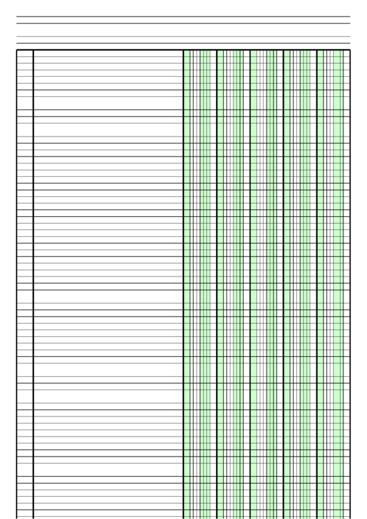 Blank Data Table Template 5 Columns Printable pdf