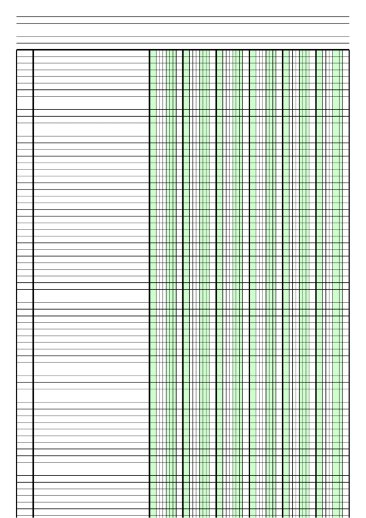 Blank Data Table Template 6 Columns Printable pdf
