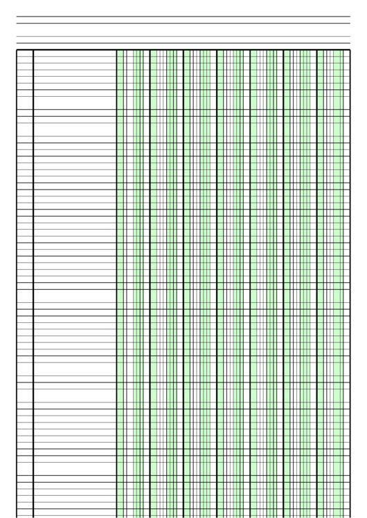Blank Data Table Template 7 Columns printable pdf download