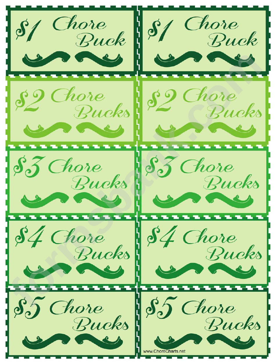 Bucks Chore Chart