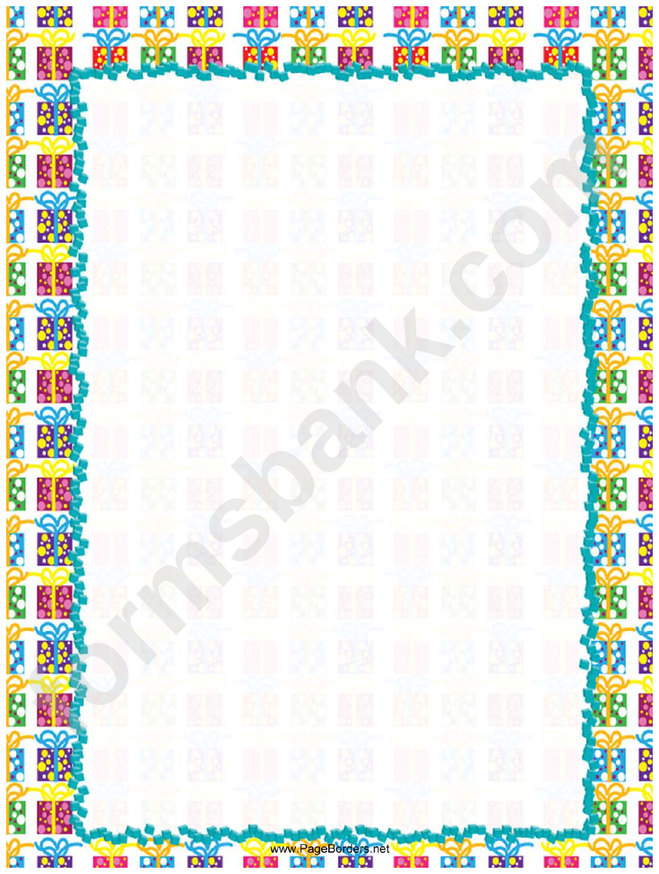 Colorful Gifts Party Border