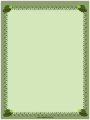 Green Hats St Patrick's Day Page Border Template