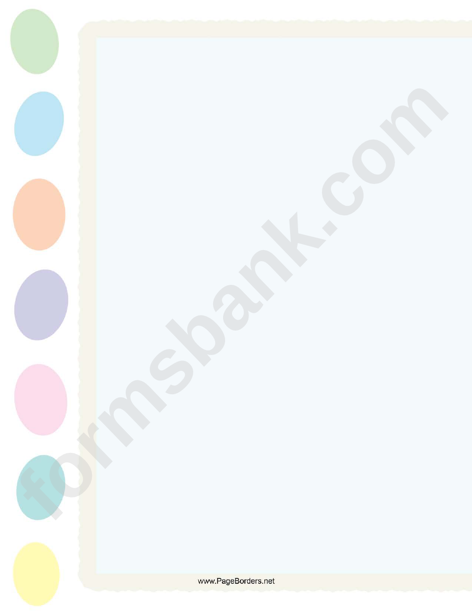 Easter Egg Page Border Template