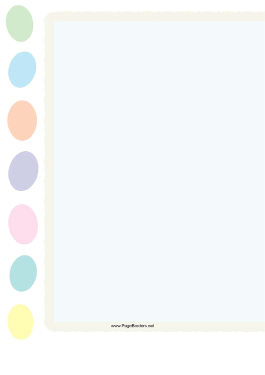 Easter Egg Page Border Template