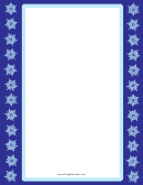 Dark Blue Snowflake Border