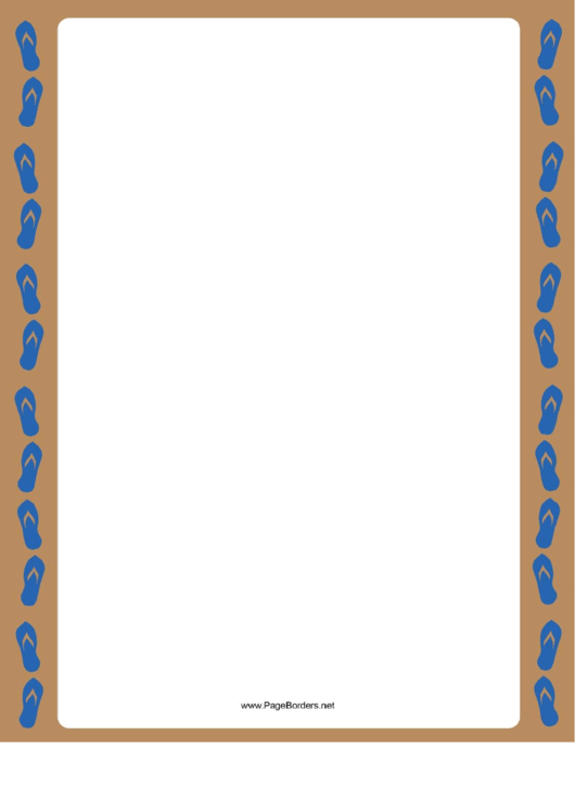 Blue Sandal Border Printable pdf