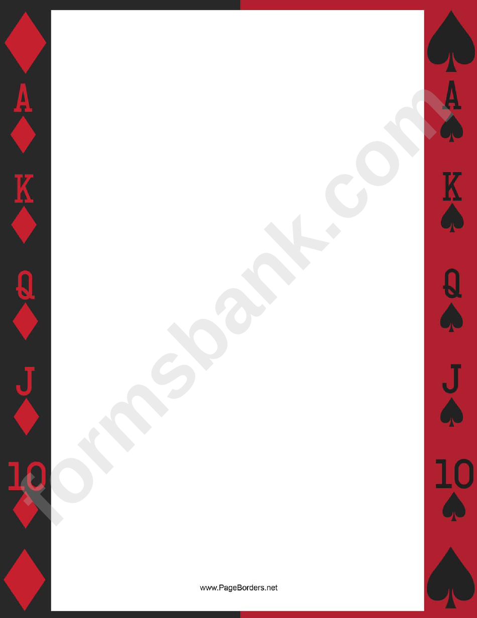 Deck Of Cards Border
