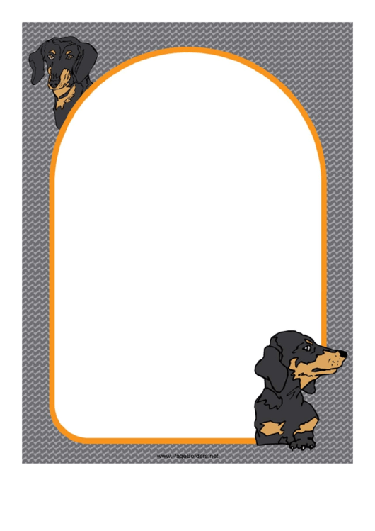 Dachshund Dog Border Printable pdf