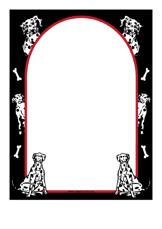 Dalmatian Dog Border Printable pdf
