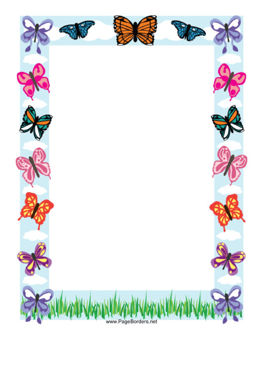 Butterfly Border Printable pdf