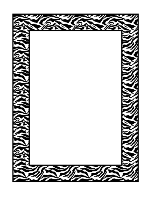 Zebra Page Border Template Printable pdf