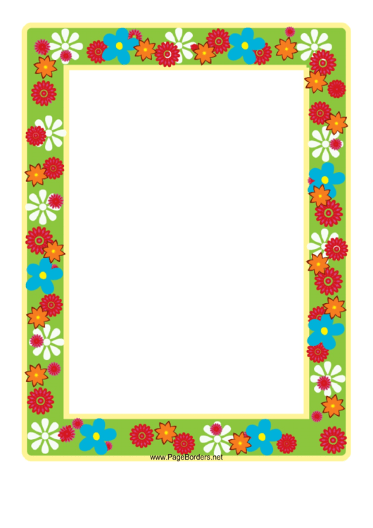 Flower Frame Border Printable pdf