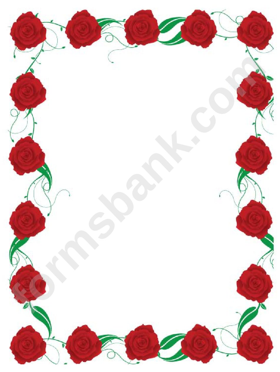 Rose Page Border Template
