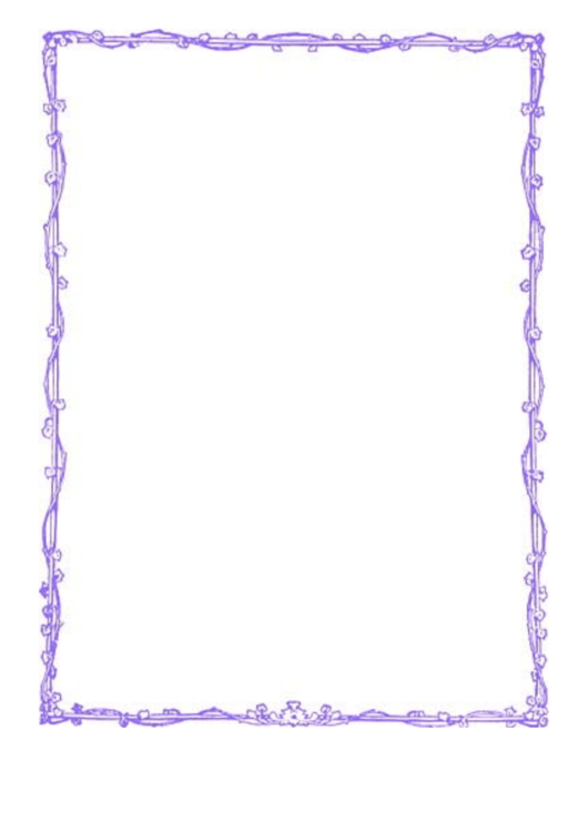 Vine Leaves Purple Border Printable pdf