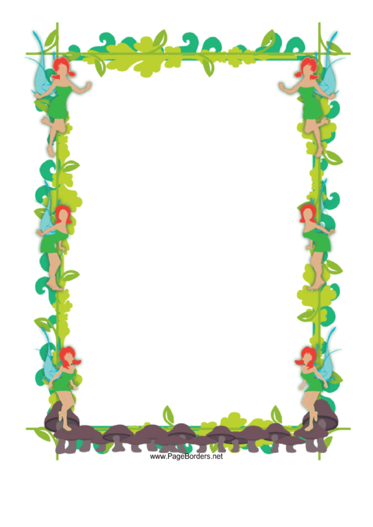 Fairy Page Border Template printable pdf download