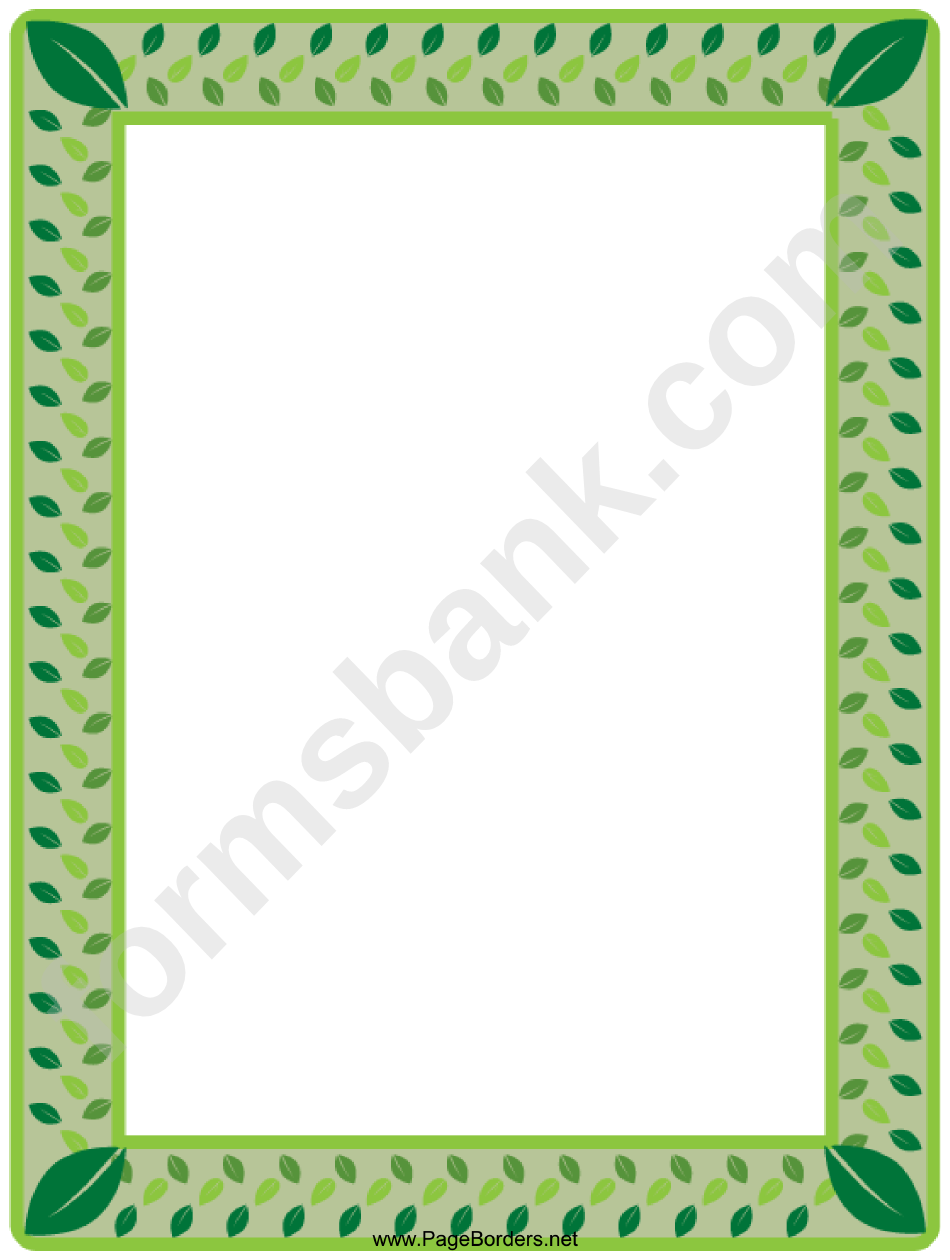 Leaf Page Border Template