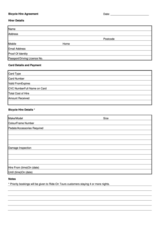 New Hire Form P2 - Ride On Tours Printable pdf