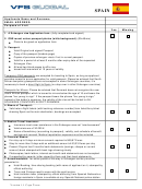 Spain Checklist Form Printable pdf